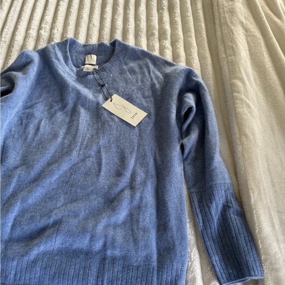 Joie 100% Cashmere Softest Cozy Periwinkle Blue NEW - Picture 8 of 12